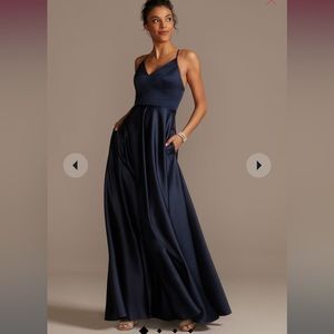 Davids Bridal Studio Marine 12 F20131 Bridesmaid Dress